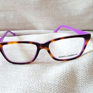 D&G bright lavender & Tortious shell eyeglass frames